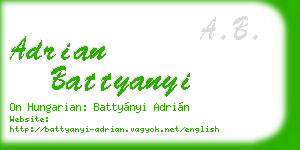 adrian battyanyi business card